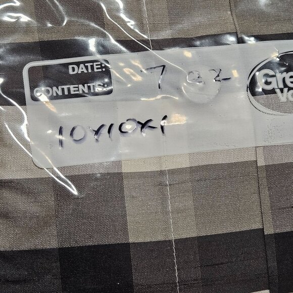 DIANE GILMAN  Collection Woman's  Black & Gray Plaid 100% Silk Long Sleeve Med - Picture 15 of 15